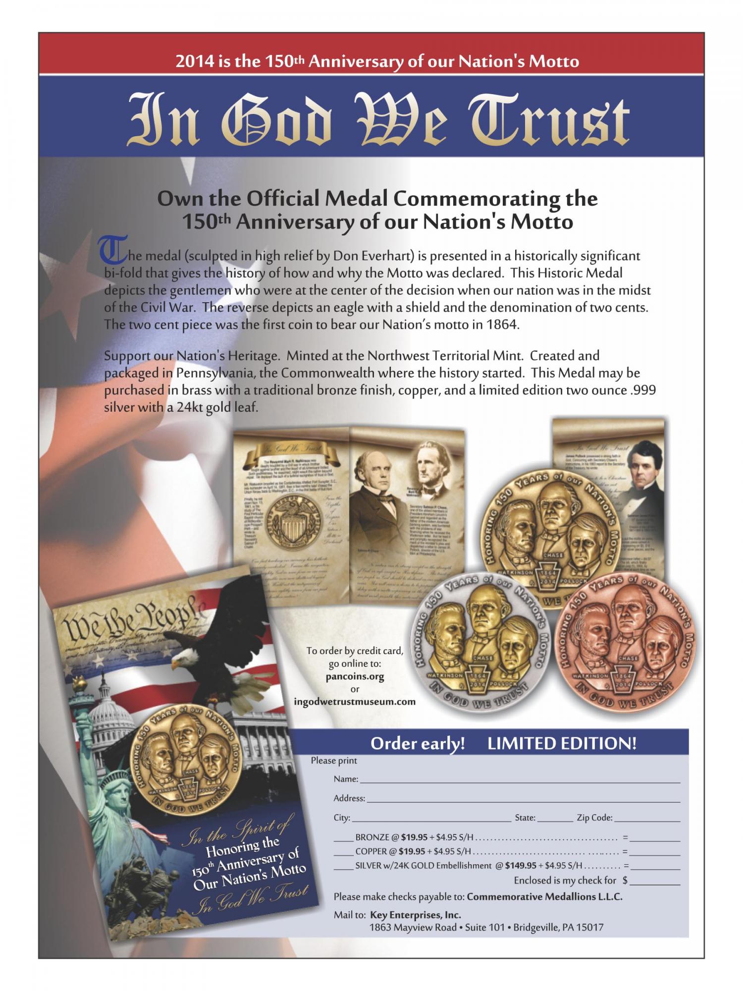 commemorative coin "in god we trust"